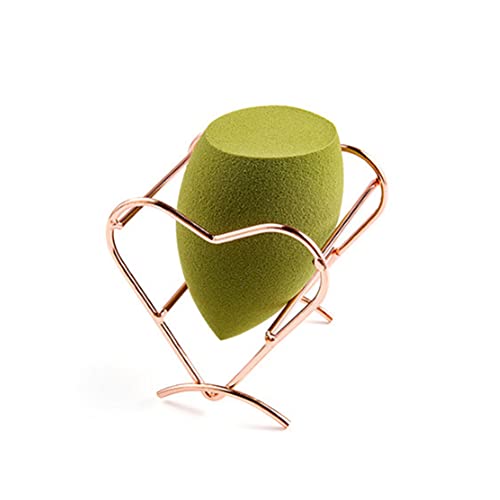 AKOAK 1 Pack Beauty Sponge Mixer Stand, Drying Rack for Cosmetic Puffs, Makeup Brush Finishing Rack Powder Puff Display Stand (Not Included Sponge, Rose Gold)
