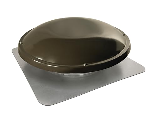 GAF 1250 CFM Power Roof Mount Attic Fan – ERV5WW – Energy-Efficient Design, Galvanized Steel, Optional Humidistat – Weathered Wood – Attics Up to 2200 sq ft - color: Weathered Wood