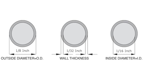 OCS Parts Silicone Tubing | High Temp, Food Grade Silicone Tubing for Brewing, Food, Beverage, Oils, Detergents, Liquids and Gases, Air, Plumbing, Ponds, AC and HVAC (3 Feet, 1/16" ID x 1/8" OD) - size: 1/16" ID x 1/8" OD, style: 3 Feet