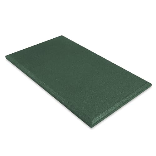 Heavy Duty Commercial Grade Rubber Playground Safety Mat - Playground Protection Mat for Swings and Slides - 54" Long X 32" Wide x 2" Thick (Green) - color: Green