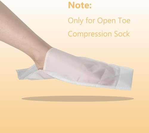 Open Toe Compression Sock Aid for Easy Slide - Slip Stocking Applicator to Help Assist Put On for Elderly, Disabled, Pregnant, 2 Pcs - size: 1 Pair (Pack of 1)