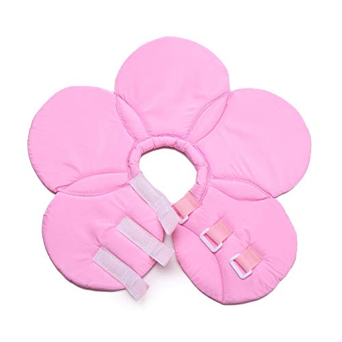 Dogs Cats Medical Grooming Pet E-Collar Recovery Remedy Protective Dog Lick Caught Soft Sponge Adjustable Postoperative Kit for Small and Medium Dog (Pink, L (neck's Girth 12.6" to 13.3")) - color: Pink, size: L (neck's girth 12.6" to 13.3")
