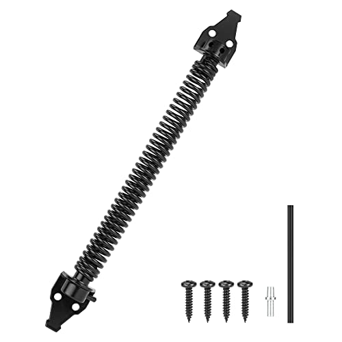 14" Gate Spring Self Closing, Adjustable Spring Gate Closer, 1pcs | Automatic Metal Gate Closure Hardware swinging door spring with Adjustable Tool for Wooden and Vinyl Fence