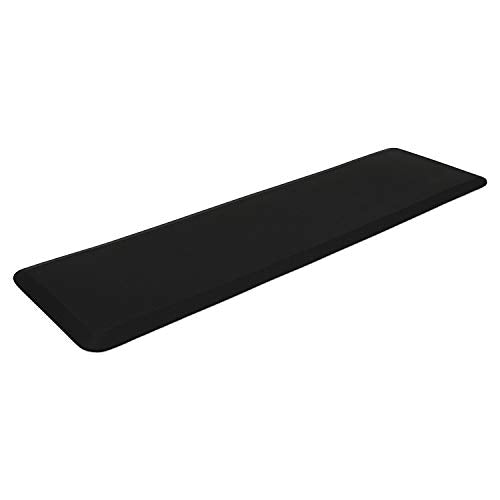 NewLife by GelPro Anti-Fatigue Nonslip 1/2" Thick Hard Floor Utility Mat for Garage, Patio and Kitchen, 20" x 72", Leather Grain Black - color: Leather Grain Black