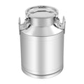 50L/13.3 Gallon Stainless Steel Milk Can - Heavy Duty Milk Jug Bucket with Ergonomic Handle and Tight Lid, SS Liquid Solid Container, Non-Slip Base, Seamless Design, Simply Rinse for Clean - size: 50L/13.3 Gallon