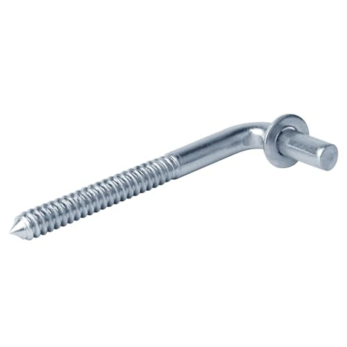 GBGS 8 Pack 1/2" Hinge Pin,6-5/8" Male Lag Screw for Wood Post Fence Gate | J Bolt Gate Hinge