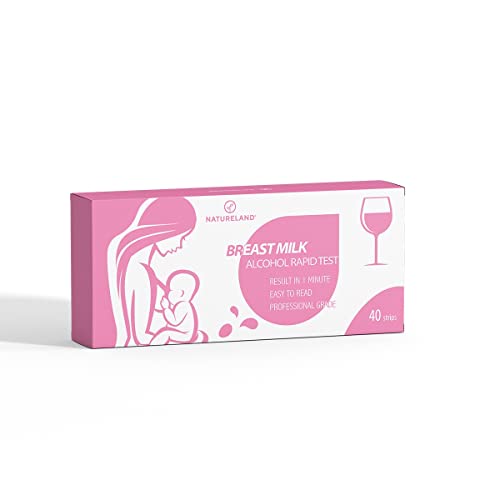 NATURELAND Breast Milk Alcohol Test Strips, 10 Second Results, 40 Count | Quick accurate at-home check for alcohol in breast milk; dip and read in 10 seconds for peace of mind while nursing - size: 40