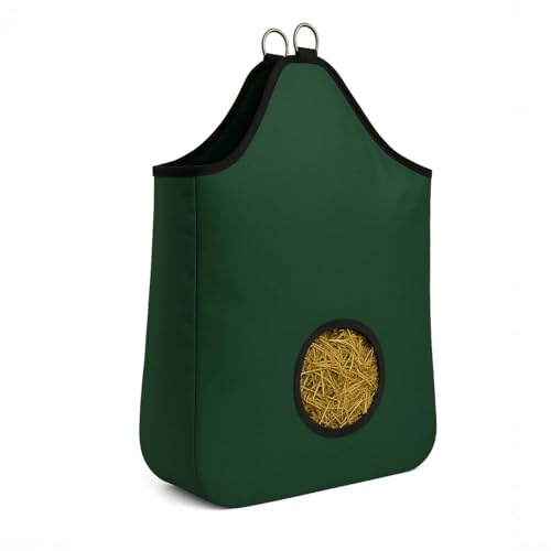 Hay Bag, 600D PVC Nylon, 2-Flake, 7 in Opening Red - color: Red