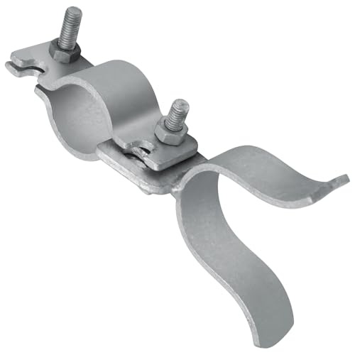 1-3/8" x 1-5/8" Chain Link Gate Latch, Silver | Galvanized, Fork Latch, Durable Chain Link Fence Lock, For Farm Use Property Ownersz - size: 1-3/8" x 1-5/8"
