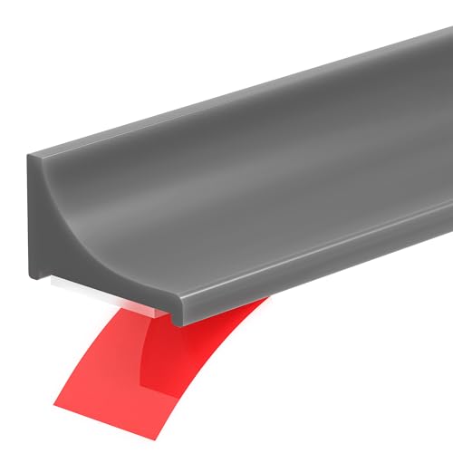 67Inch Shower Threshold Water Dam, Self-Adhesive Silicone Shower Barrier Water Stopper Shower Door Bottom Seal Strip Shower Splash Guard for Bathroom Kitchen Bathtub - color: Gray, style: 67 inch