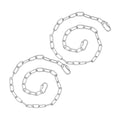 PATIKIL Gate Chain Lock, (31.5Inch, Silver) (2 Pcs)304 Stainless Steel Hanging Chain Lock for Stall Barn/Cabinet/Fence/Hammock/Pet Cages - size: 31.5Inch