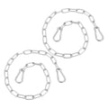 PATIKIL Gate Chain Lock, (23.7Inch, Silver) (2Pcs)304 Stainless Steel Hanging Chain Lock for Stall Barn/Cabinet/Fence/Hammock/Pet Cages - size: 23.7Inch