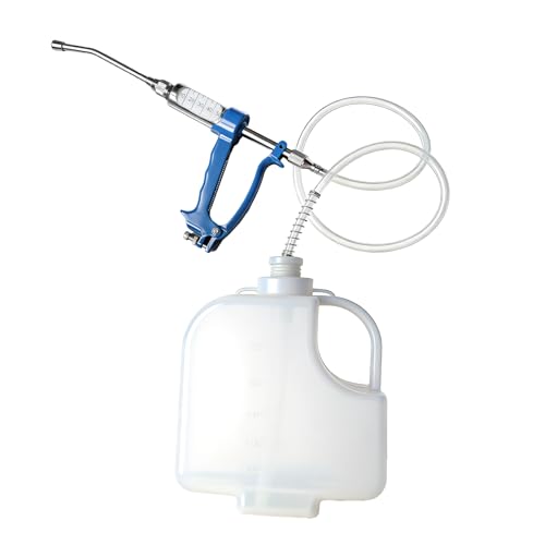 50ML Adjustable Veterinary Metal Feeding Gun, Continuous Drench Gun Continuous Dosing Device with 2.5L Portable Tank, Husbandry Autonomous Feeding Tool for Pig, Sheep, Cow, Horse (50ML) - style: 50ML
