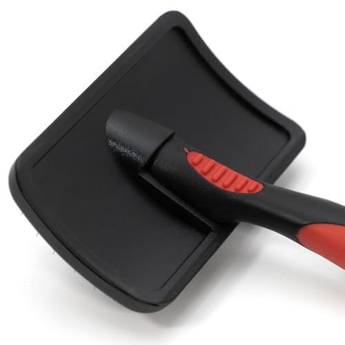 Jeffers Dual Level Pin Universal Slicker Brush for Dogs, Cats & Small Pets - Curved Grooming Brush with Long & Short Pins for Shedding, Detangling, Finishing - Remove Mats & Dead Coat - Medium - color: Dual Level Pin, size: Medium