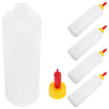 5 Sets Goat Bottles for Feeding Baby Small Animal Calf Lamb Milk Jug Plastic Livestock Milk Bottles for Baby Goats Calves Lambs Portable Farm Feeding Kit 9.05 x 2.36 in