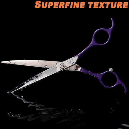 High-end Professional Dog Grooming Curved Scissors Pet Curved Shears 7 Inches Extremely Very Sharp Made Of Stainless Steel Alloy By Hand For Dog Cat Groomer - color: 7inch Curved Shears