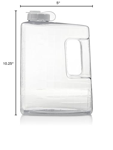 Arrow 1 Gallon Jug for Cold Drinks - Clear View Plastic Refrigerator Bottle with Cap & Easy-Pour Spout - Graduated Markings - Ideal for Water, Iced Tea, Juice & Milk - BPA Free - Made in USA - size: 1 Gallon (Pack of 1)