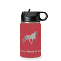 LaserGram Personalized 12oz Water Bottle, Horse (Maroon) | Engraved Gift, Vacuum Insulated Stainless Steel, Flip-Top Straw Lid, Laser Engraved With Your Name - color: Maroon, size: 12 Ounces