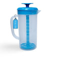 1 Quart Plastic Mixing Pitcher with Mixing Lid, BPA Free, Shatterproof Beverage Jug for Iced Tea, Lemonade, Juices, Milk – Leak-Proof, Easy Stirring, Dishwasher Safe | Blue - color: Blue, 1qt Mixing Pitcher
