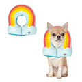 Rainbow Inflatable Dog Recovery Collar, Comfortable Cone Replacement for Pet Surgery, Protective Collars to Prevent Licking & Biting, Size Small - size: Small