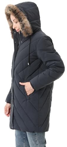 Women's Winter Coat Long Puffer Jacket - Waterproof Warm Thickened Snow Coat for Women - color: Darkgrey, size: 3X-Large