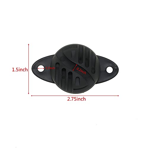 100 Pcs Black Wood Post Polywire Insulators for Electric Fence Wire | Screws Included