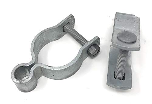 Pressed Steel Chain Link Fence Frame Hinge w/Bolt - (2 Sets Pack) (1-7/8") - size: 1-7/8 Inch