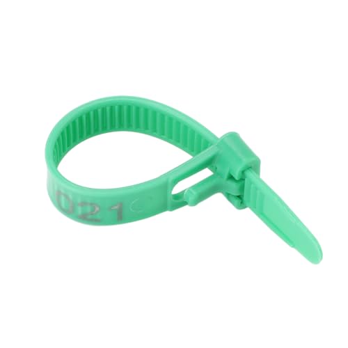 100pcs Chicken Leg Bands Rubber Chicken Identification Leg Bands Adjustable Duck Leg Bands Fadeless Numbered Poultry Chicken Identification Leg Tags for Farm Turkey Duck Chicken - color: Green