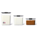 Rubbermaid Brilliance Plastic Food Storage Pantry Baking Set, 3 Containers with Lids (6 Pieces Total), BPA-Free, Clear - size: Assorted Sizes (6-Piece)