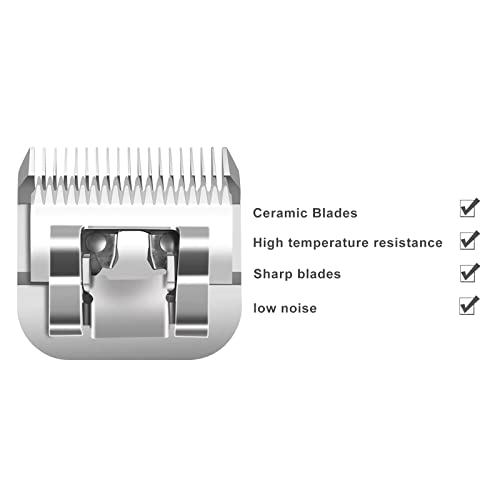 8 Pc Dog Grooming Blade Compatible with Andis/Oster A5/Wahl KM10Dog Clipper | Include 40+30+15+10+7FC+5FC+4FC+3-3/4FC #Ceramic Blades - size: 8 PC（0.25-13mm）