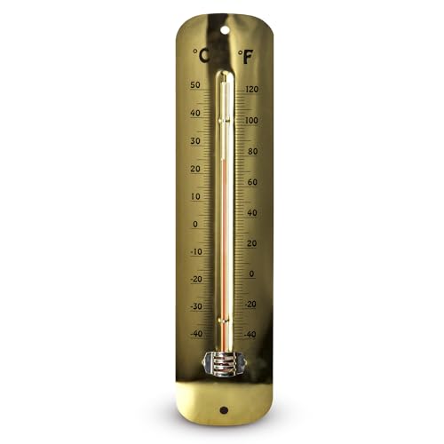 Headwind Consumer Products 840-0062 Metal Thermometer Brass 12" - color: BRASS
