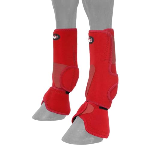 Tough1 Combo Boots - color: Red, size: Medium