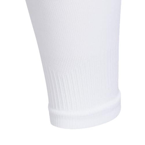 adidas Unisex Metro Soccer Socks or Calf Sleeves (1 Pair) Over-the-Calf | Unisex, 1-Pack, Cushioned Impact Zones, Moisture-Wicking, Calf Compression, Versatile Layering, Game & Practice Ready - color: White/Black/Calf Sleeve, size: Large, style: Calf Slee