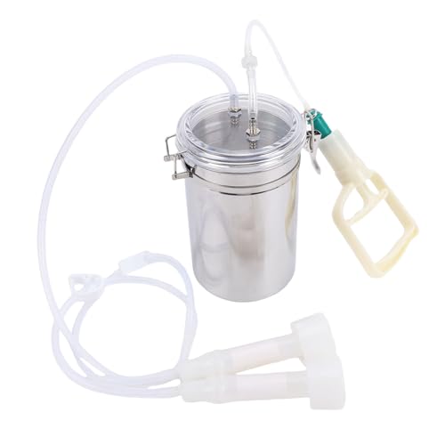Manual Milking Machine, Goat Milking Machine Cow Hand Vacuum Pump Portable Milking Kit 2000ml Effort Saving Cow Milking Machine for Milk Plant Farm