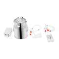 Electric Goat and Cow Milking Machine, 2-in-1 Milking Machine for Goats and Cows,Battery Powered Pulsation Vacuum Pump (Silver, 14 L) - size: 14 L