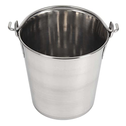 Lindy's 2-Quart Stainless Steel Bucket, Durable Seamless Bucket for Many Home Tasks, Carry Water or Milk, Fill with Food, Use as a Flower Pot, Cleaning Bucket, Table Centerpiece and Much More - size: 2 quarts