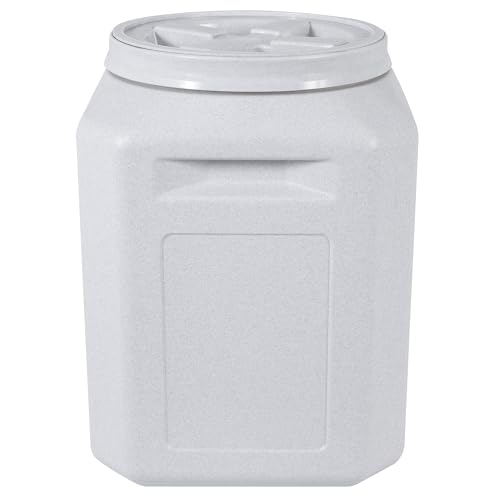 Vittles Vault Airtight Pet Food Storage Container + Scoop, Fits Up to 50lbs | Stores Dog Kibbles, Bird Seed, Oatmeal, Rice, Flour and Cereal in BPA Free Plastic, Sealed Airtight, Made in USA, with Scoop - size: 14.0"L x 14.0"W x 20.2"H