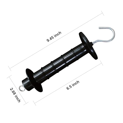 Insulated Fence Plastic Gate Handle, 10PCS Handle Heavy Duty Electric Fence Gate Handle, Black - color: Black, size: PK10