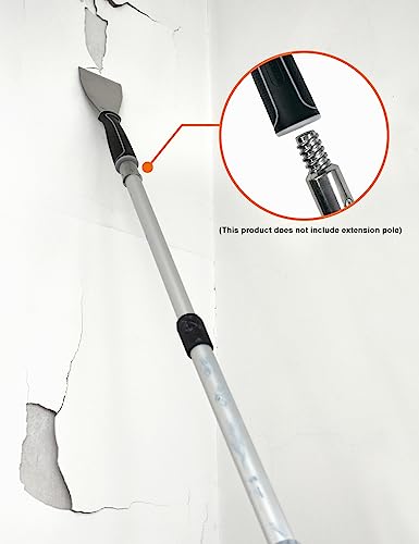 ROLLINGDOG 3 Inch Bent Pole Scraper | Stainless Steel Bent Blade, Anti-Slip Rubber Handle, Heavy Duty Paint Remover Scraper Tool - color: 1pc Paint Scraper