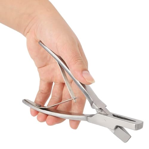 Pig Ear Tag Pliers, Stainless Steel Animal Identify Tool for Pig Equipment Farm Animals Stainless Steel Pig Ear Tag Plier(V shape)
