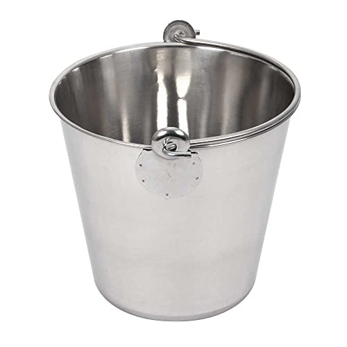 Lindy's 4-Quart Stainless Steel Bucket, Durable Seamless Bucket for Many Home Tasks, Carry Water or Milk, Fill with Food, Use as a Flower Pot, Cleaning Bucket, Table Centerpiece and Much More - size: 4 quarts