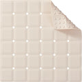 Webos Anti Slip Shower Mat for Tub & Shower Stall, 21" x 21" Square Silicone Bathtub Mat with Powerful Suction Cups, Fast-Draining, Machine Washable Soft Foldable Bathroom Mat, Beige - color: Beige, size: 21" x 21" (Square)