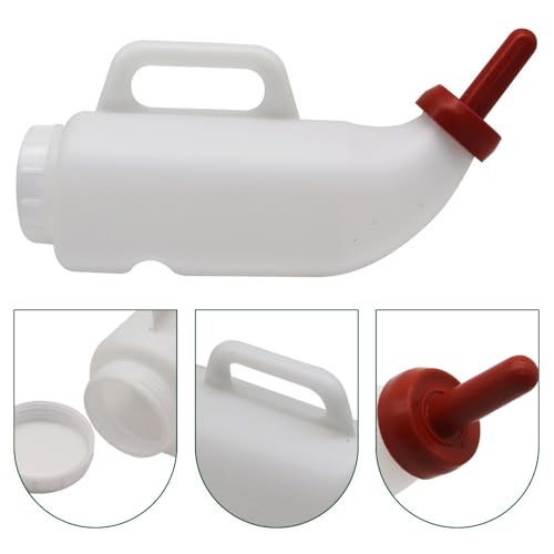 Calves Nursing Bottle with a Replacement Nipple 2.11 Quart Horizontal Calf Milk Feeding Bottle (Horizontal)