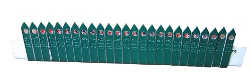 Zip Wing Bands Numbered - NOT Stamped Aluminum Chicken Pheasant Poultry Duck Wing Identification Tags (100, Green) - color: Green