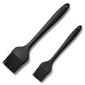 2 Pack Silicone Basting Brushes, Heat Safe for BBQ Baking Pastry | Dense Bristles Hold Marinades, Butter & Oil, Heat Safe Silicone, Seamless Design, Dishwasher Safe, Non-Slip Grip BBQ Pastry - color: Black