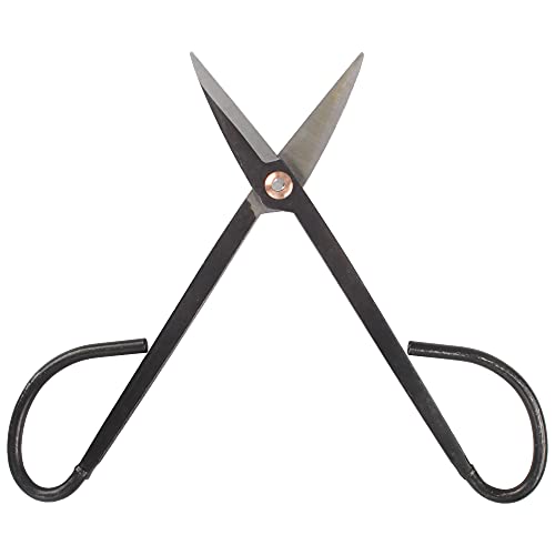 BambooMN 7.2" Black Bonsai Trimming Shear - 3 Pieces - color: 7.2" Trimming Shear, size: 3