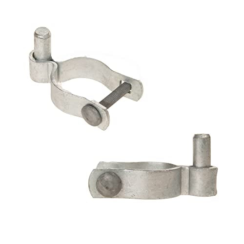 2 Pack Chain Link Fence Frame Gate Post Male Hinge with Bolts and Nuts (1-3/8 Inch) - size: 1-3/8 Inch