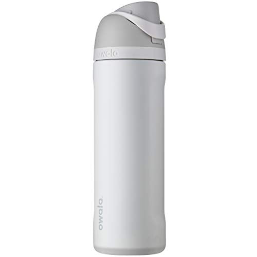 Owala FreeSip Stainless Steel Water Bottle 24 oz Shy Marshmallow - color: Shy Marshmallow, size: 24 Ounces
