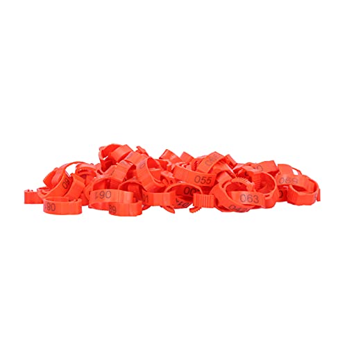 Poultry Leg Bands Clip On Numbers Foot Rings 100 PCS Bag Chicken Supplies