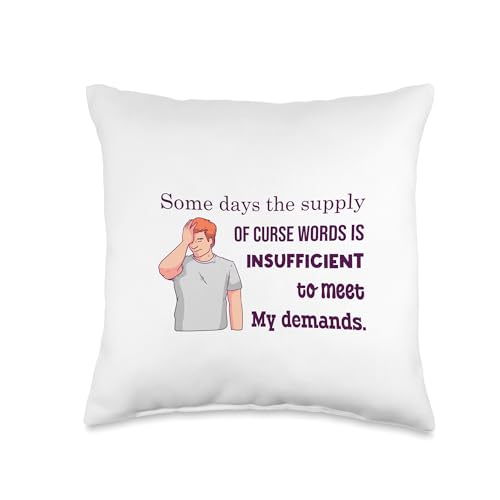 HIlarious Level of Sarcasm Apparel Level of Sarcasm I'm Kidding Adult Some Days The Supply Throw Pillow, 16x16, Multicolor - size: 16x16